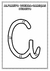 Jogo quebra-cabeças do alfabeto letra cursiva pdf digital na internet
