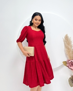 Vestido Midi Laise Vermelho Natalia - Mi Amore na internet