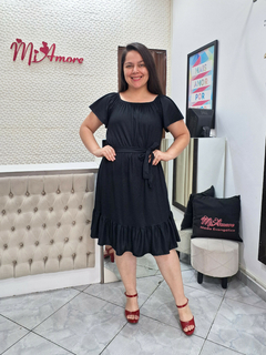 Vestido Evasê Preto Lucyh - Mi Amore