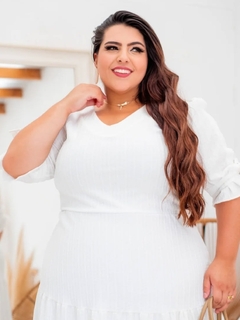 Vestido Plus Size Midi Off Leide - Mi Amore - comprar online