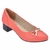 Scarpin Bico Redondo Comfort Salto 4cm - Couro Coral