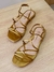 Rasteira Cruzado Duplo Bronze - comprar online