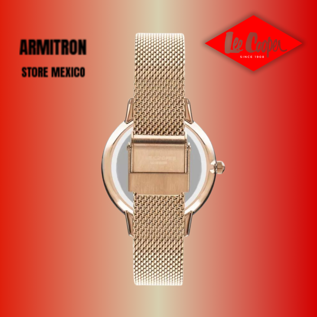 Reloj para Dama Lee Cooper Color Oro Rosa Tema Blanco Plata LC07552.430