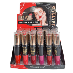 Labial Liquido + Barra Velvet Romantic Elves