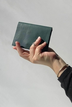 Conjunto bolsa e carteira mini verde escuro