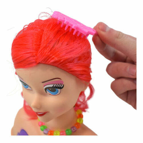 Cabeza De Muneca Para Peinar Grande Con Accesorios