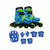 Patines Rollers Extensibles Celeste + Set De Protección