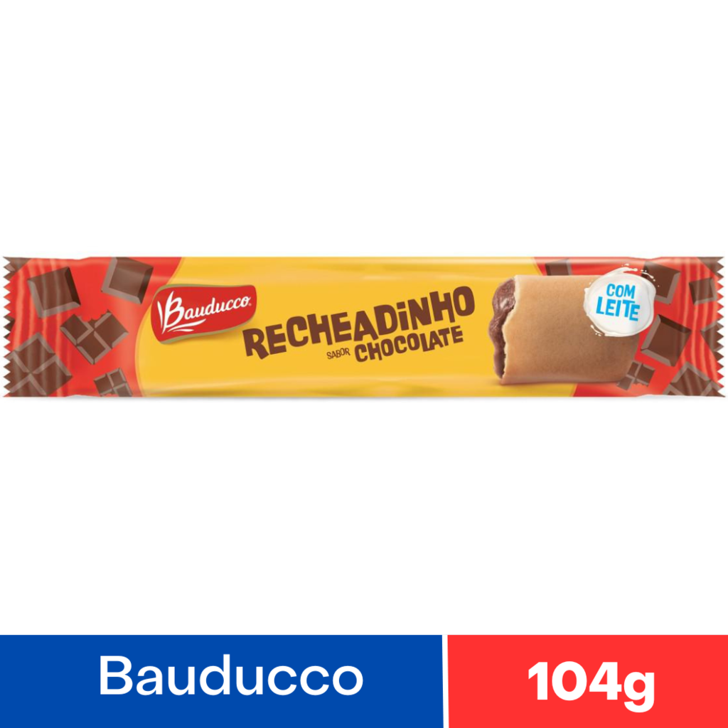 Biscoito Bauducco Recheadinho Brigadeiro 104g, Biscoito Doce
