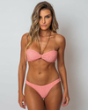 BIQUINI BANDEAU CHAIN ROSE