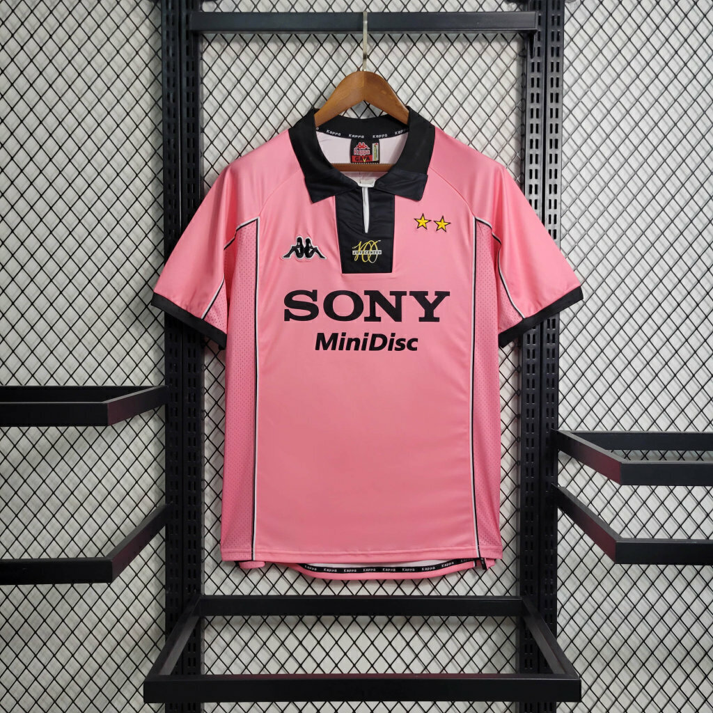 Camiseta Juventus Retro II Segunda 97 98 Rosa