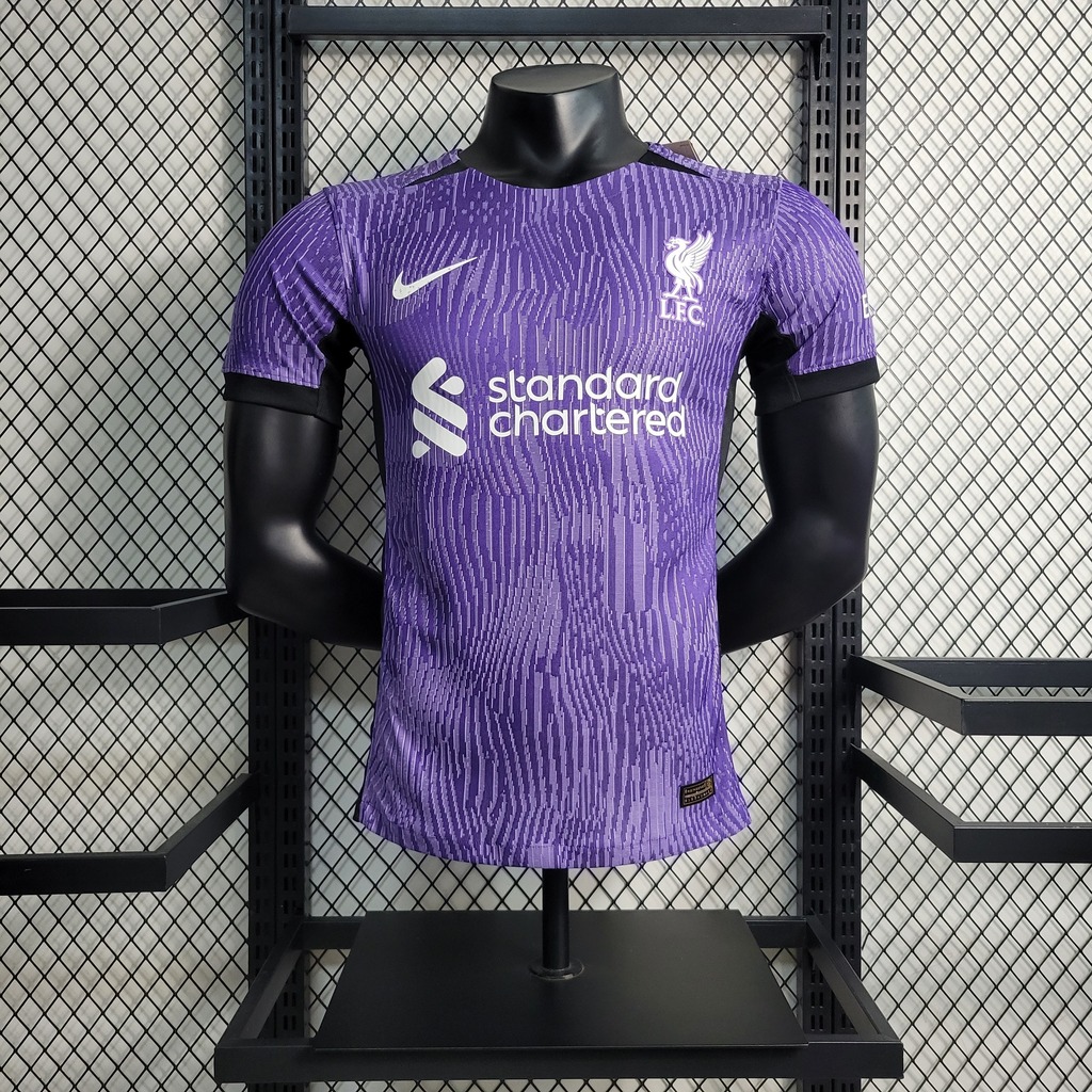 Camiseta Liverpool III Tercera 23 24 Jugador Morada