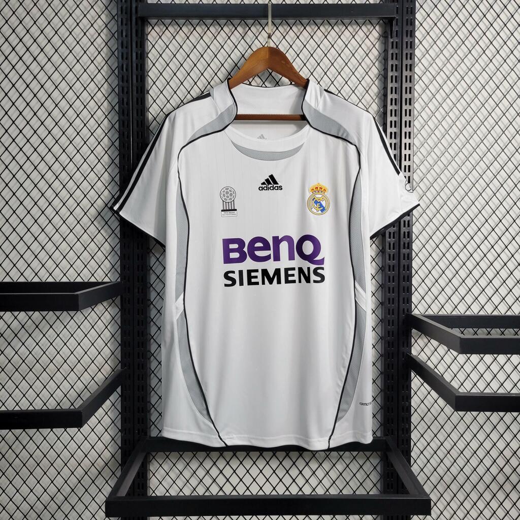 Real Madrid Retro Home 06 07 White Shirt