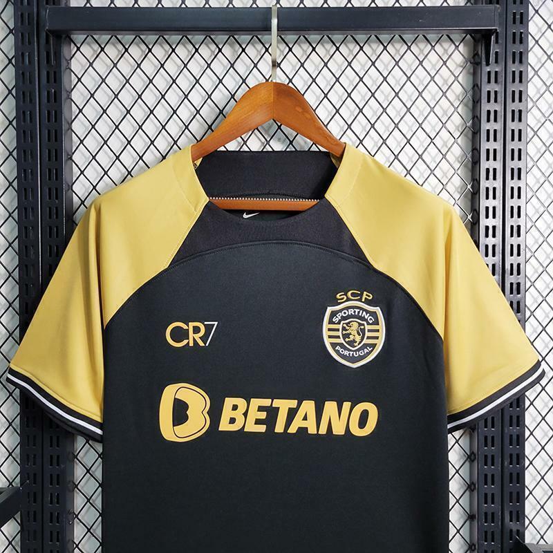 Camisa Sporting Edicao Especial CR7 23 24 Versao Torcedor Preta Ama