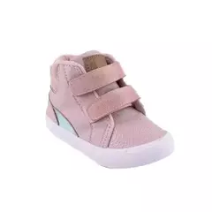 Zapa abotinada velcro rosa