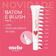 Blush e Batom 2 em 1 Melu