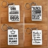 Kit Chaveiros Frases para Lembrancinhas Religiosas em MDF