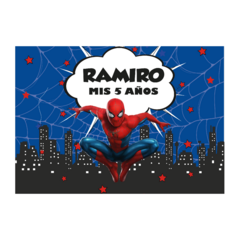 banner imprimible 2x1,5 mts spiderman azul