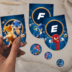 printable kit with editable texts - sonic movie - online store