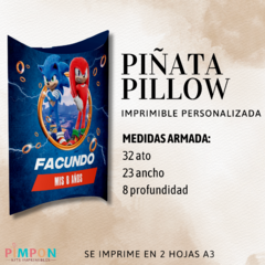 Piñata Pillow Imprimible - sonic movie - knuckles - comprar online