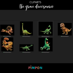 Cliparts + Papeles digitales - Un gran dinosaurio en internet