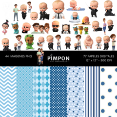 cliparts - images + digital papers - the boss baby - buy online
