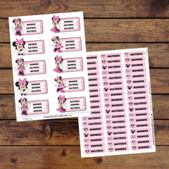 Mega Kit imprimible Etiquetas escolares - Minnie mouse rosa na internet