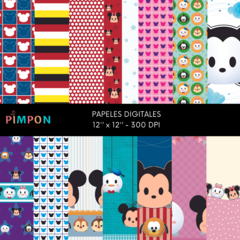 Image of Cliparts + Digital Papers - tsum tsum - disney