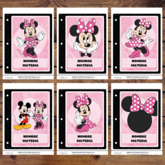 Mega Kit imprimible Etiquetas escolares - Minnie mouse rosa - loja online