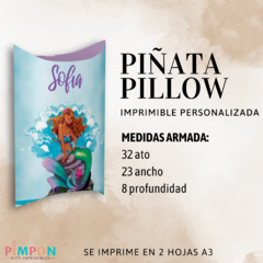 Piñata Pillow Imprimible - la sirenita movie - comprar online
