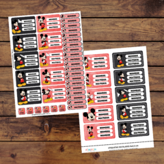 Mega Kit imprimible Etiquetas escolares - mickey mouse - buy online