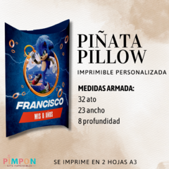 Piñata Pillow Imprimible - sonic movie - comprar online