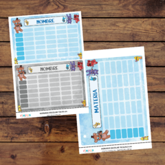 Mega Kit imprimible Etiquetas escolares - Five Nights at Freddy's (chibi blue) - pimpon