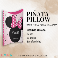 Piñata Pillow Imprimible - minnie mouse rosa - comprar online