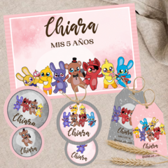 Kit imprimible personalizado - Five Nights At Freddy's CHIBI ROSA - online store