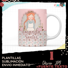 Plantillas Para Sublimar Tazas - Anne Whith An E