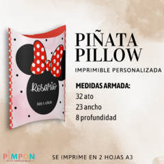 Piñata Pillow Imprimible - minnie mouse rojo - comprar online