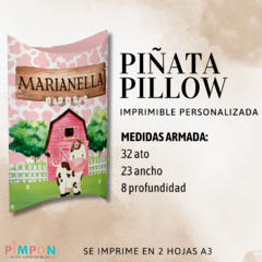 Piñata Pillow Imprimible - vaca lola rosa - comprar online