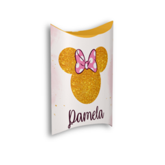 Piñata Pillow Imprimible - minnie mouse dorado