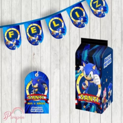 Kit imprimible personalizado - Sonic en internet
