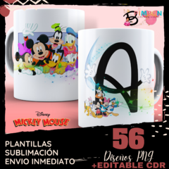 Plantillas Para Sublimar Tazas - Alfabeto Disney