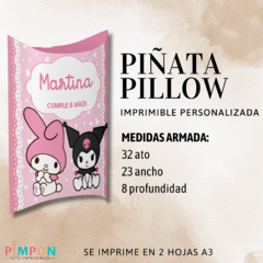 Piñata Pillow Imprimible - my melody y kuromi - comprar online