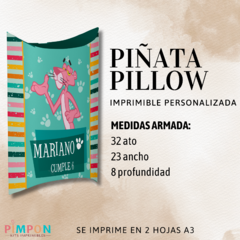 Piñata Pillow Imprimible - pantera rosa (verde) - comprar online