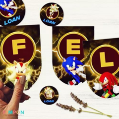 Imagen de Kit imprimible textos editables - Super Shadow (Sonic)