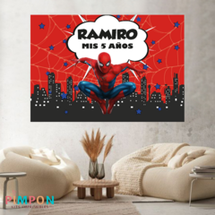 banner imprimible 2x1,5 mts spiderman rojo