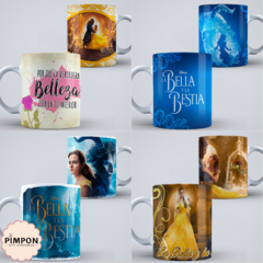 Plantillas Para Sublimar Tazas - La Bella Y La Bestia - buy online