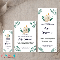 Printable kit of baptism cards - communion - confirmation 14