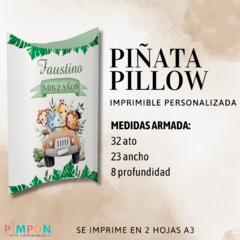 Piñata Pillow Imprimible - safari - comprar online