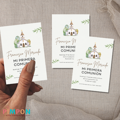 Kit imprimible estampitas bautismo - comunion - confirmacion 17 - comprar online