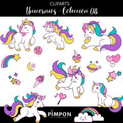 cliparts - images + digital papers - UNICORNS - collection 08 on internet