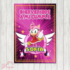 Kit imprimible personalizado - Amy Rose - Sonic - comprar online